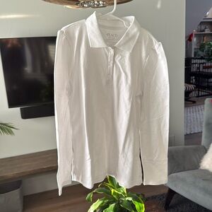 White L/S uniform shirt NWOT
